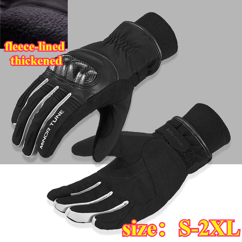 Motorcycle Glove Knuckle - Winter Warm Motorcycle Gloves Waterproof Full