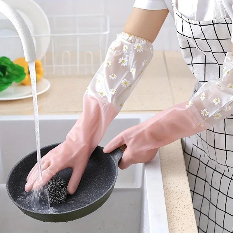 1 Pair Rubber Gloves Long Slee - Dish Glove Rubber recensione e prezzo