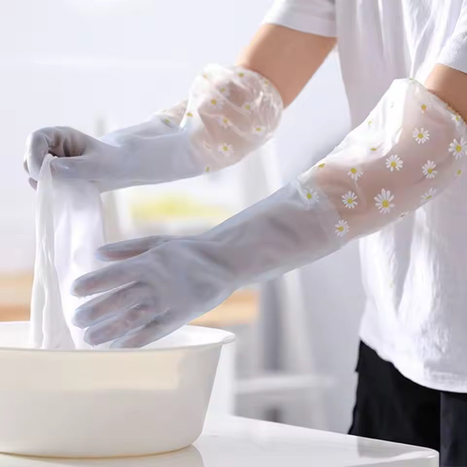 1 Pair Rubber Gloves Long Slee - Dish Glove Rubber recensione e prezzo