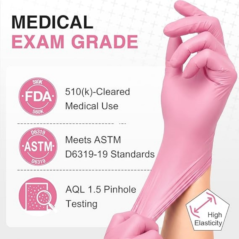 Pink Nitrile Disposable Gloves - Latex Disposable Glove recensione e prezzo