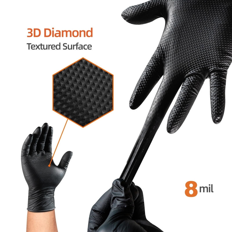8Mil Heavy Duty Black Nitrile  - Nitrile Mechanic Glove recensione e prezzo