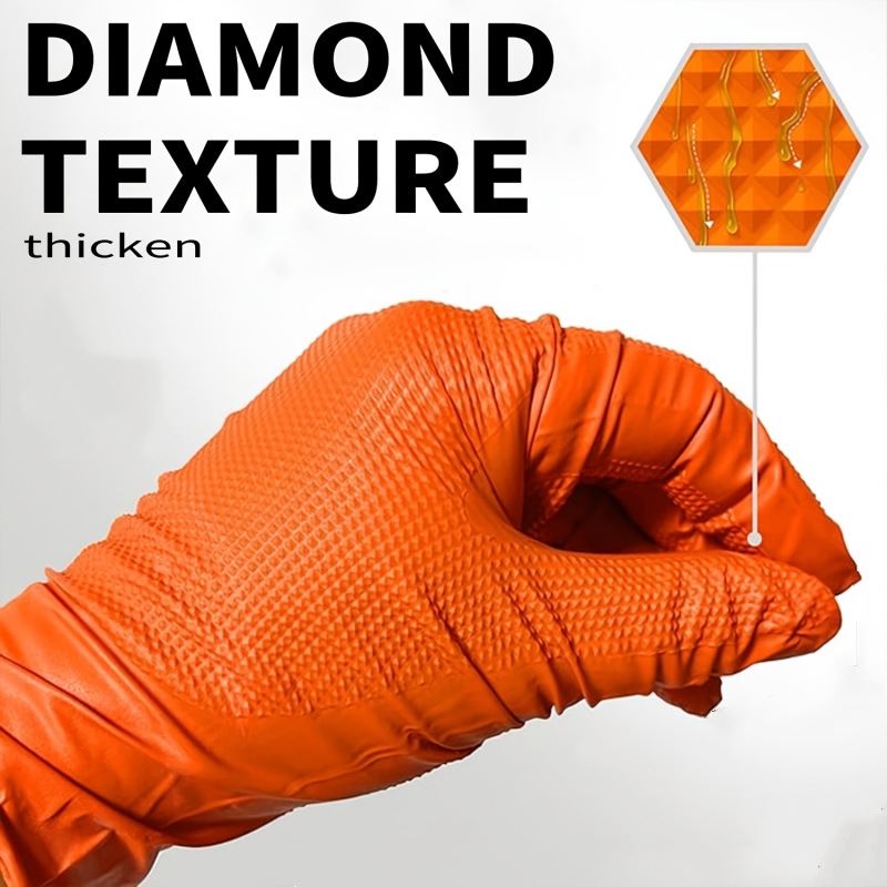 Heavy Duty Orange Nitrile Glov - Nitrile Mechanic Glove recensione e prezzo