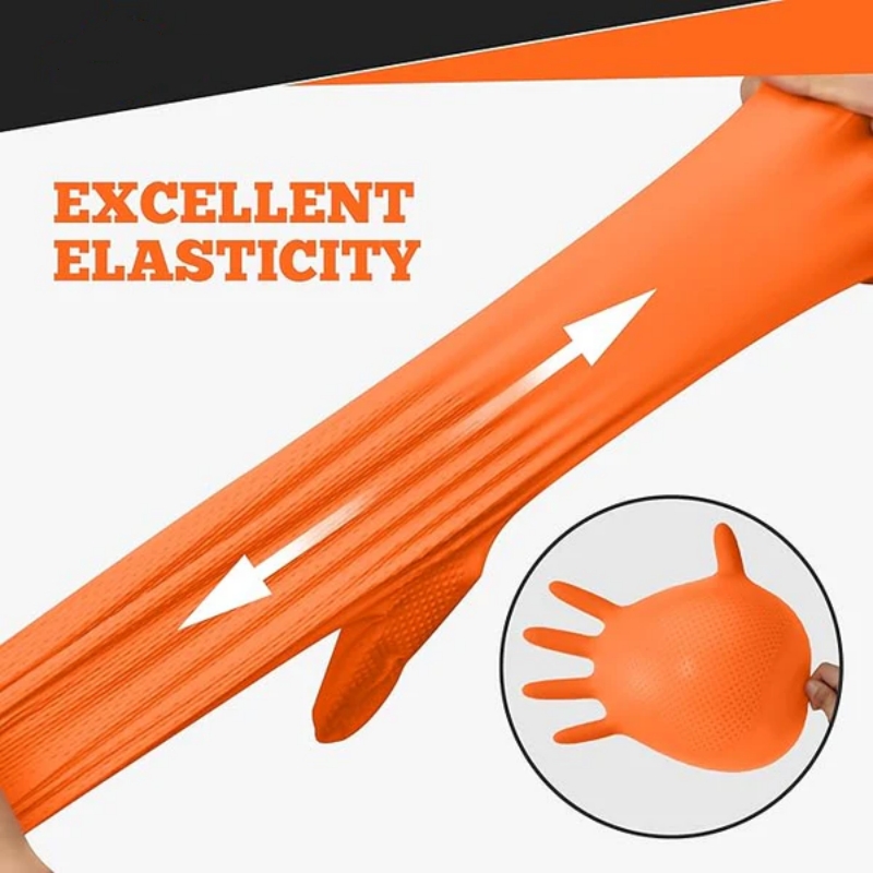 Heavy Duty Orange Nitrile Glov - Nitrile Mechanic Glove recensione e prezzo
