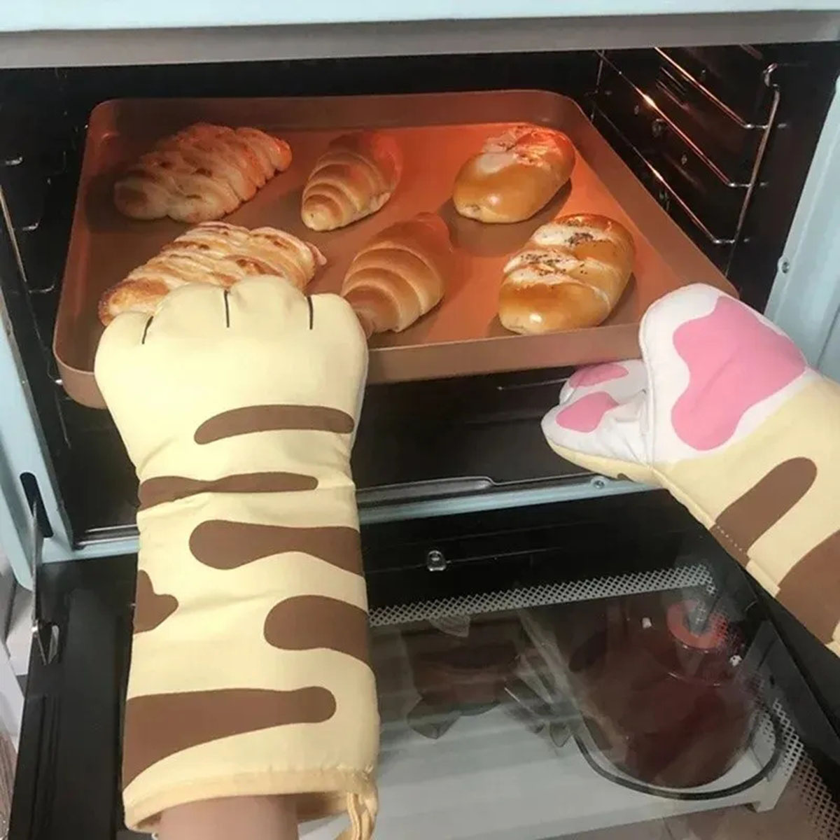Microwave Long Cotton Gloves C - Oven Mitt Silicone recensione e prezzo