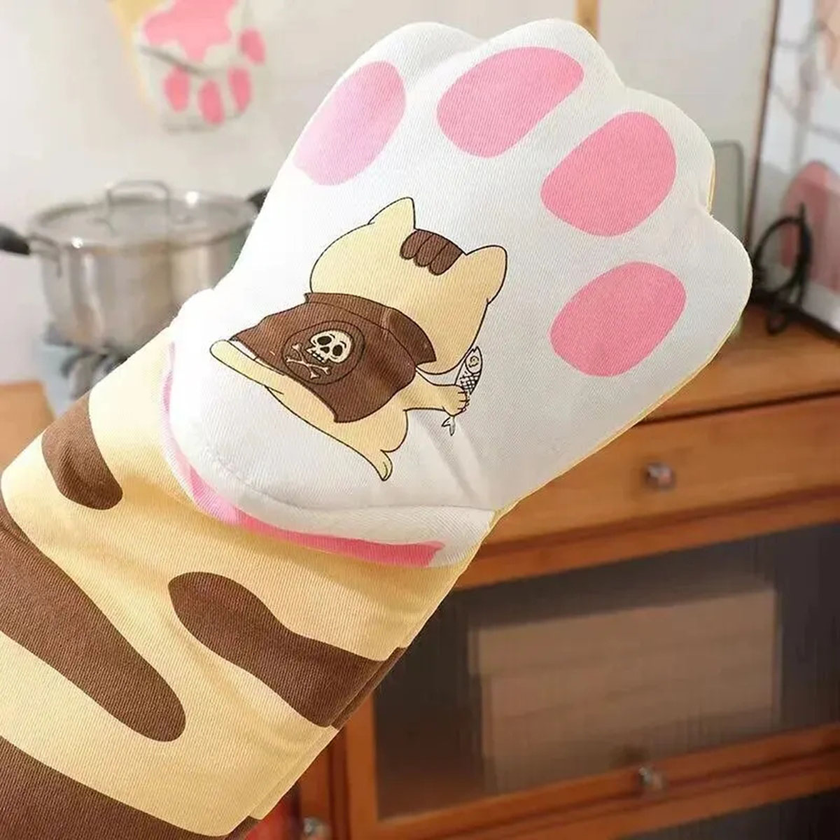 Microwave Long Cotton Gloves C - Oven Mitt Silicone recensione e prezzo