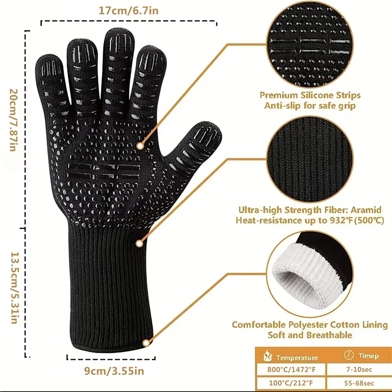 1PCS Piece BBQ Gloves High Tem - Oven Mitt Silicone recensione e prezzo