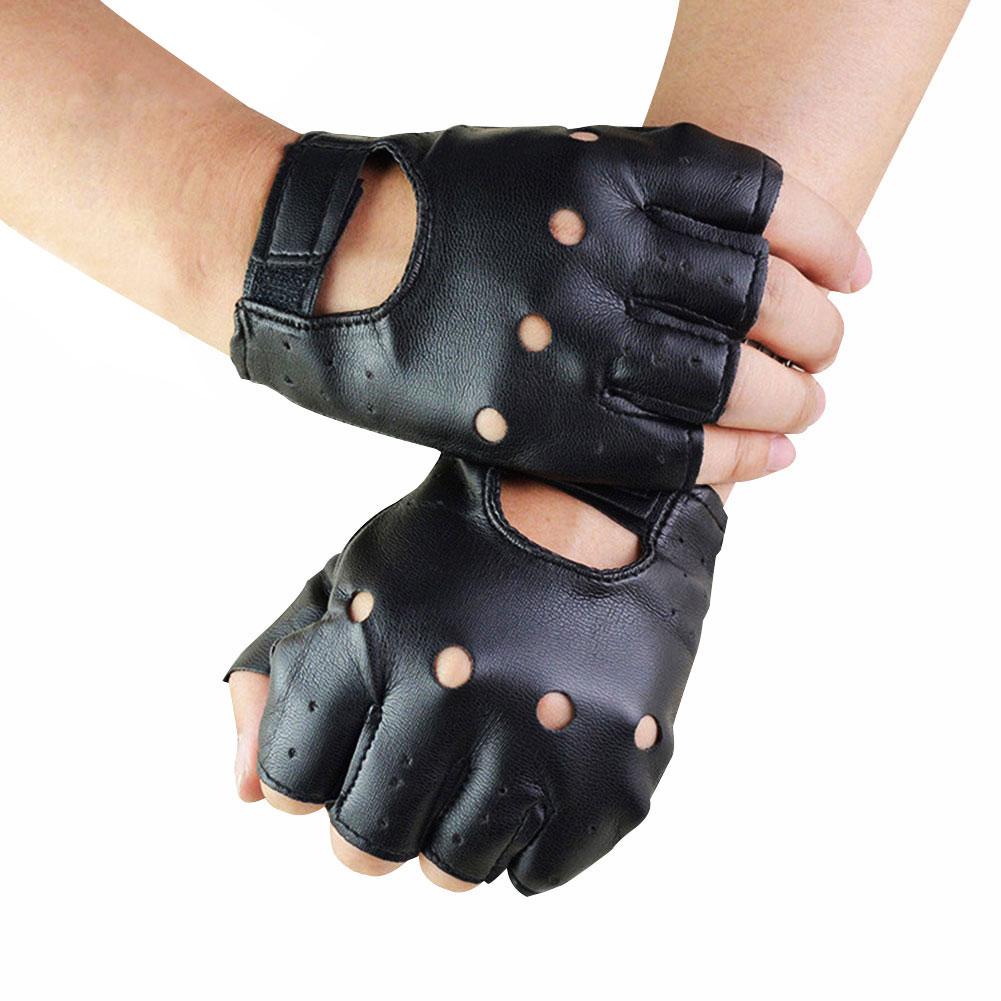 Punk Fingerless Gloves PU Leat - Workout Glove Gym recensione e prezzo