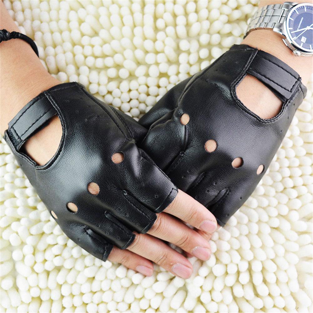 Punk Fingerless Gloves PU Leat - Workout Glove Gym recensione e prezzo
