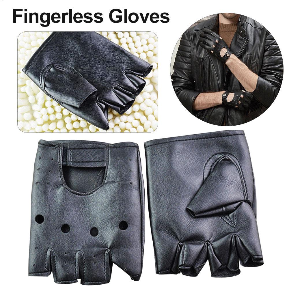 Punk Fingerless Gloves PU Leat - Workout Glove Gym recensione e prezzo