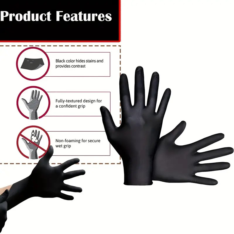 Black Nitrile Disposable Glove - Nitrile Mechanic Glove recensione e prezzo