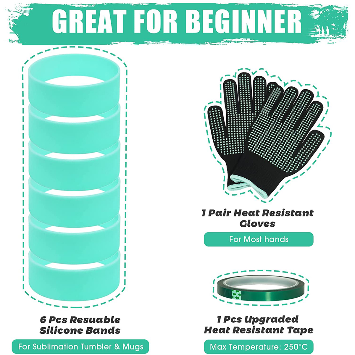 Silicone Bands Elastic Heat Re - Oven Mitt Silicone recensione e prezzo