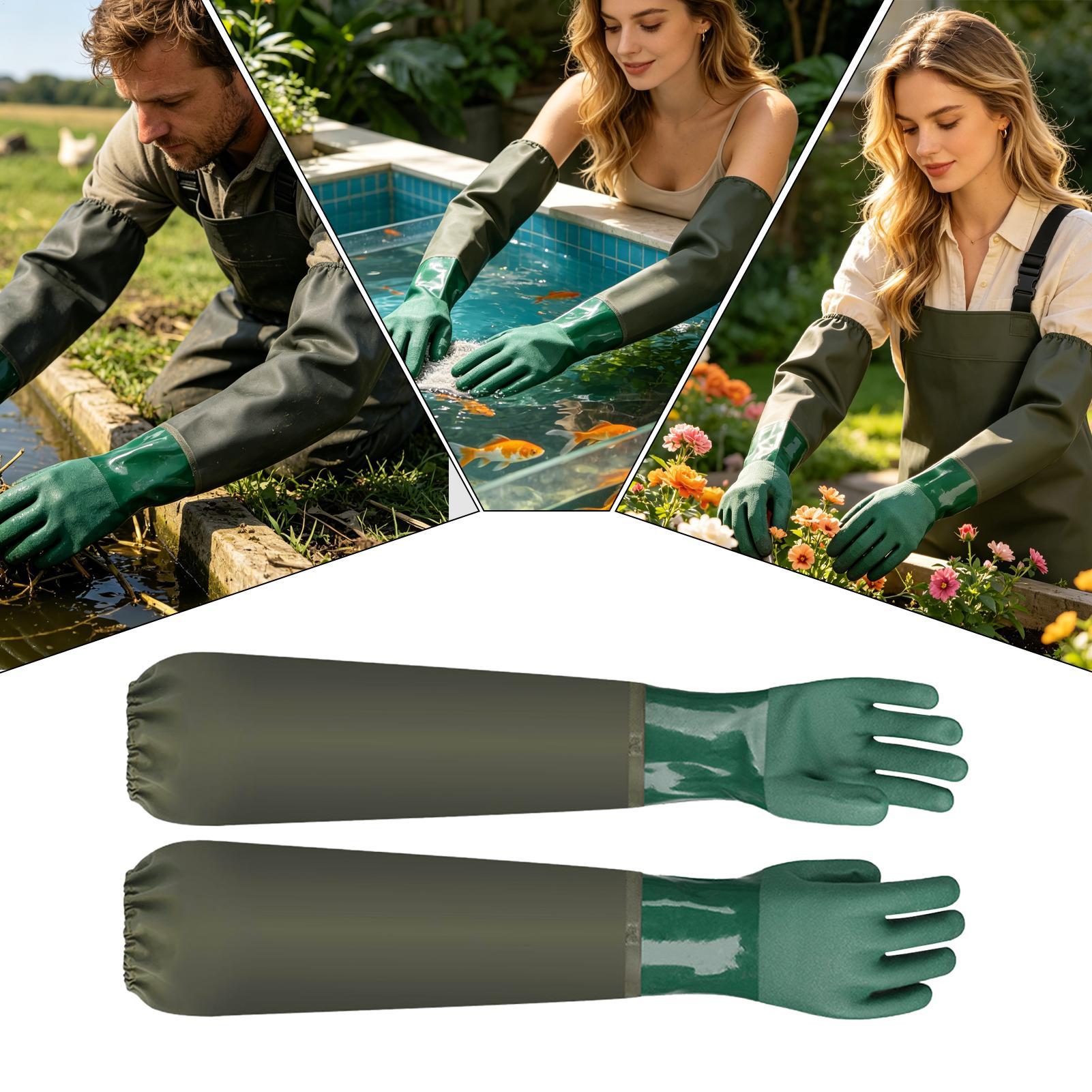 Waterproof Rubber Gloves Long  - Rubber Glove Cleaning recensione e prezzo