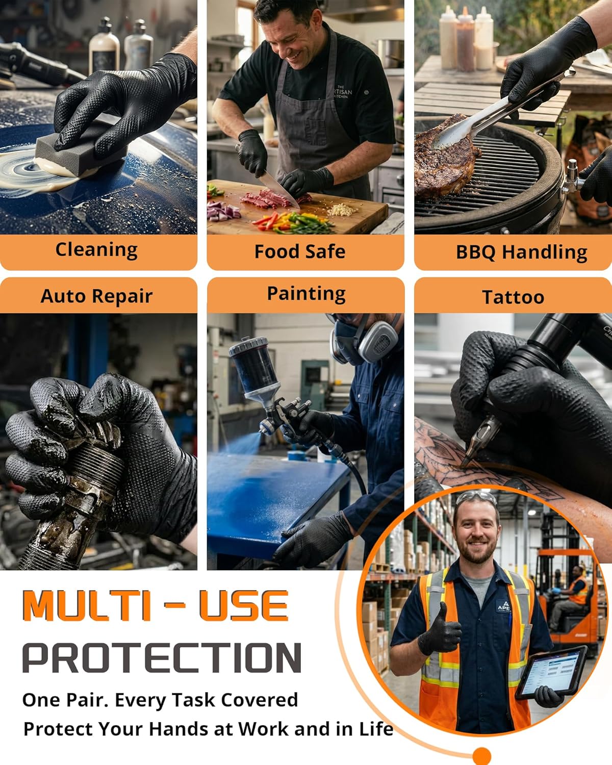 9mil Heavy Duty Disposable Nit - Nitrile Mechanic Glove recensione e prezzo