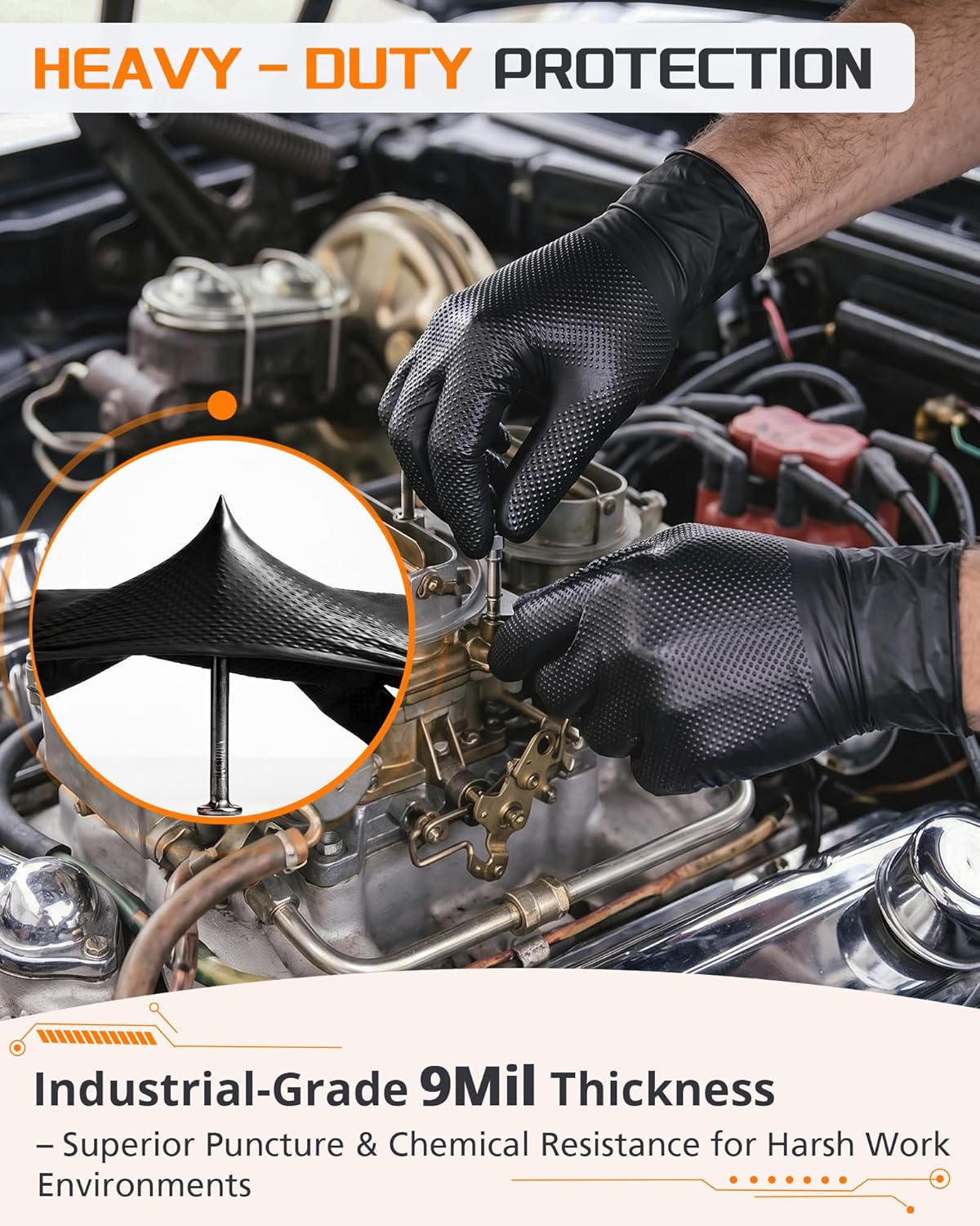 9mil Heavy Duty Disposable Nit - Nitrile Mechanic Glove recensione e prezzo