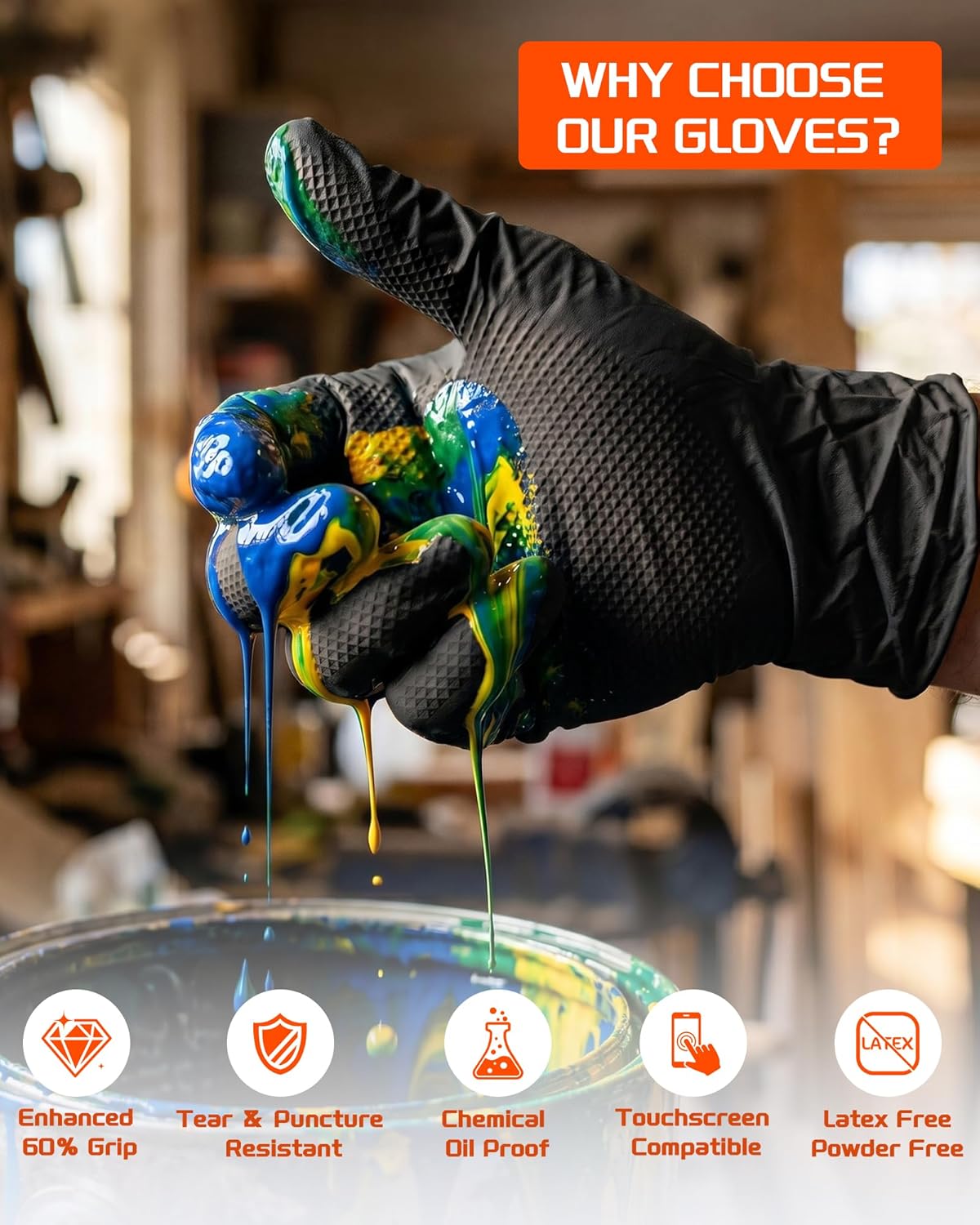 9mil Heavy Duty Disposable Nit - Nitrile Mechanic Glove recensione e prezzo
