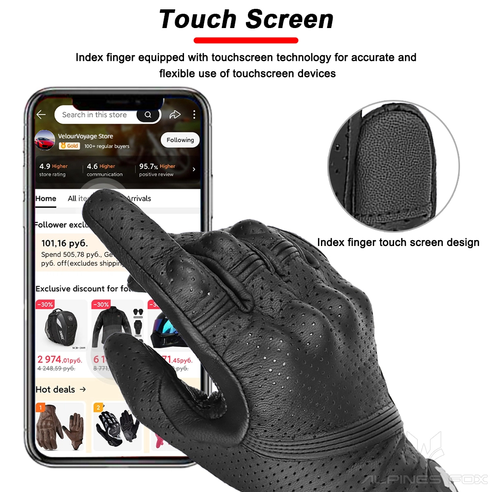 Unisex Vintage Leather Motorcy - Motorcycle Glove Knuckle recensione e prezzo