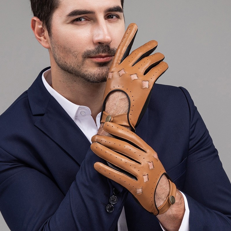 Men Leather Gloves Motorcycle  - Leather Driving Glove recensione e prezzo