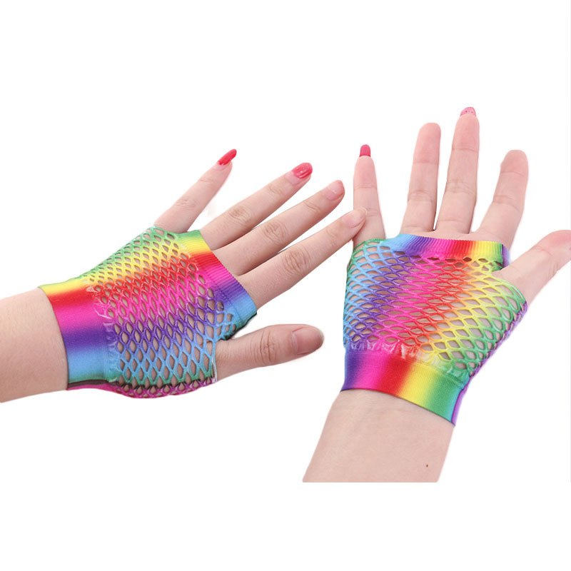 Ladies Sexy Rainbow Color Shor - Fingerless Glove Knit recensione e prezzo