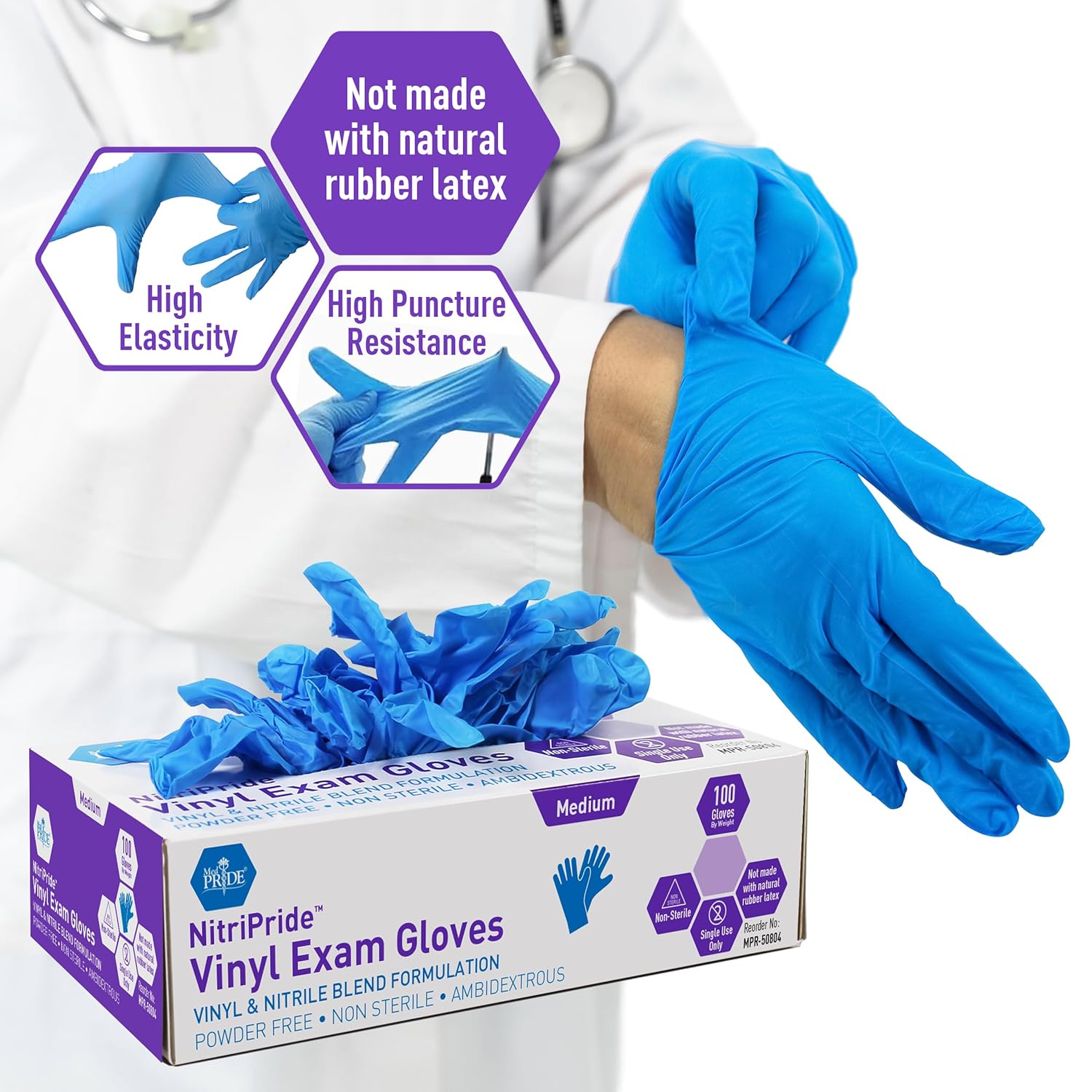 Powder-Free Nitrile/Vinyl Blen - Latex Disposable Glove recensione e prezzo