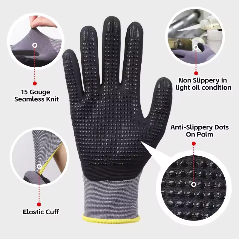 Micro-Foam Safety Work Gloves  - Nitrile Mechanic Glove recensione e prezzo