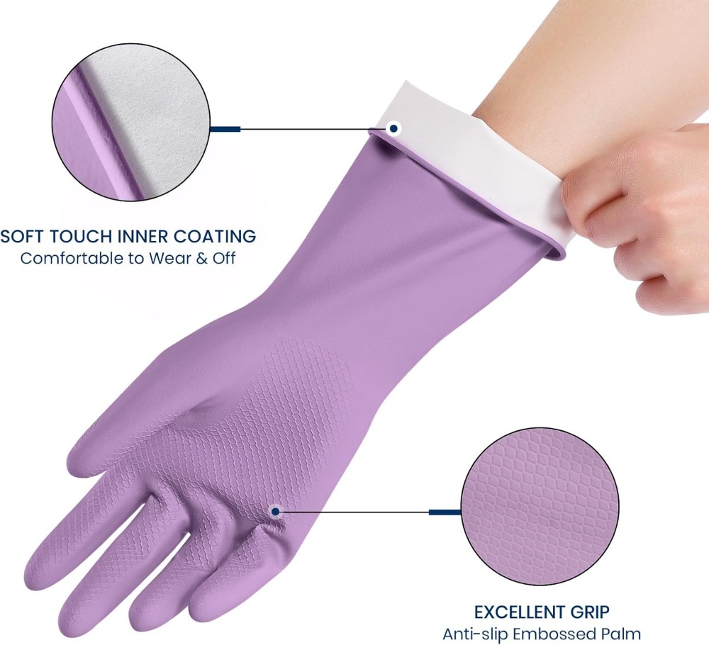 4 Pairs Rubber Cleaning Gloves - Rubber Glove Cleaning recensione e prezzo