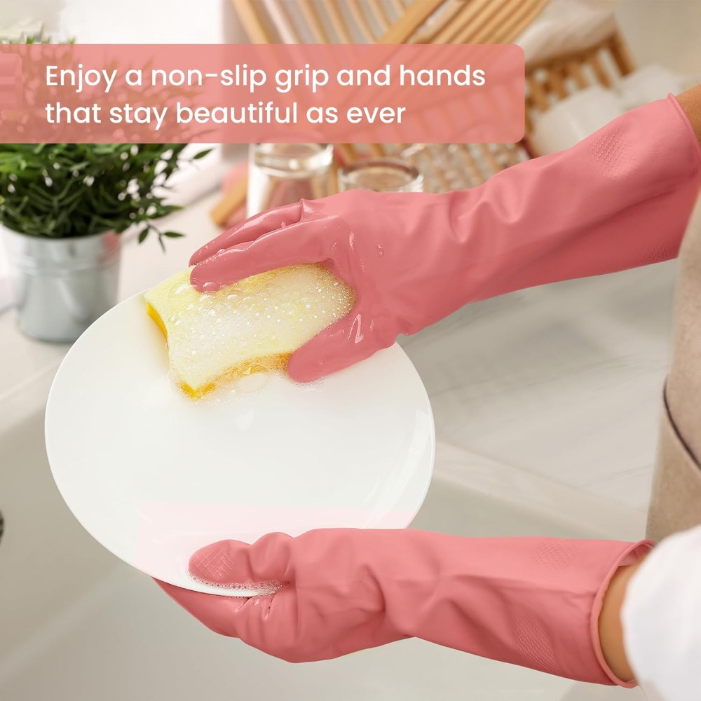 4 Pairs Rubber Cleaning Gloves - Rubber Glove Cleaning recensione e prezzo